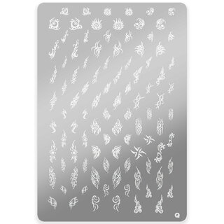 Stempelplaat met Patronen Q| Nailart | Maat L
