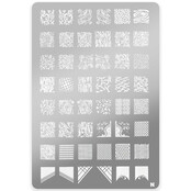Stempelplaat met Patronen N | Nailart | Maat L