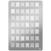 Stempelplaat met Patronen A| Nailart | Maat L