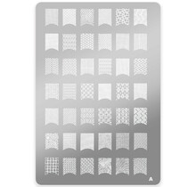 Stempelplaat met Patronen A| Nailart | Maat L