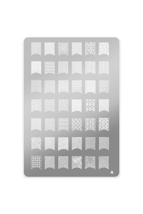 Stempelplaat met Patronen A| Nailart | Maat L