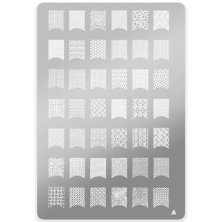 Stempelplaat met Patronen A| Nailart | Maat L