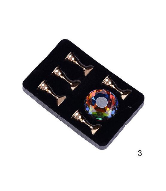 Magnetische Nail Art standaard met iriserende diamant nr. 3