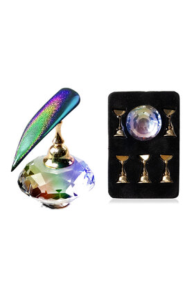 Magnetische Nail Art standaard met iriserende diamant nr. 3