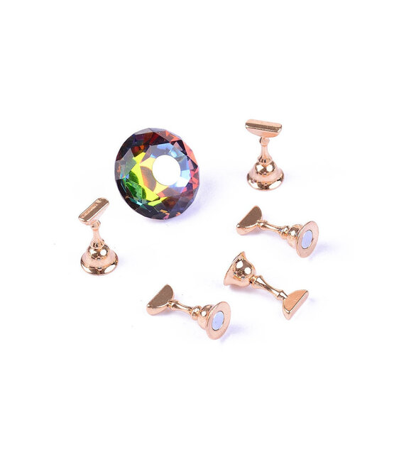 Magnetische Nail Art standaard met iriserende diamant nr. 3