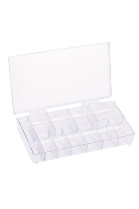 Nailstyling box voororganizernageltips of decoraties, 11 doorzichtige vakken