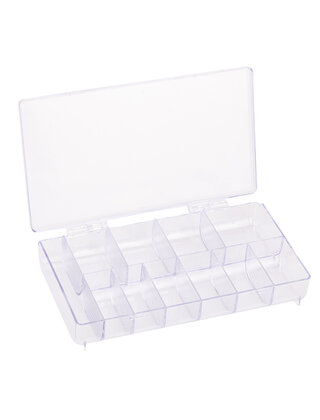 Nailstyling box voororganizernageltips of decoraties, 11 doorzichtige vakken