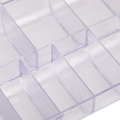 NAILSTYLING BOX VOORORGANIZERNAGELTIPS OF DECORATIES, 11 DOORZICHTIGE VAKKEN