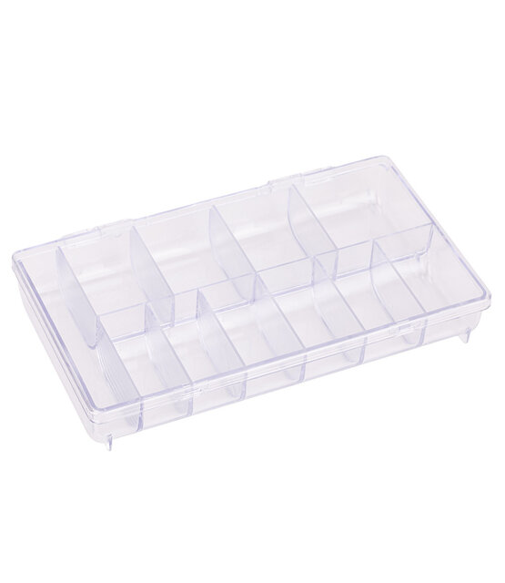 NAILSTYLING BOX VOORORGANIZERNAGELTIPS OF DECORATIES, 11 DOORZICHTIGE VAKKEN
