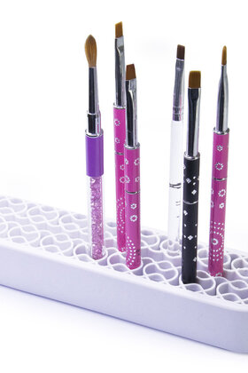 PROFESSIONELE ORGANIZERSTANDAARD VOOR PENSELEN EN ANDERE COSMETISCHE ACCESSOIRES, WIT