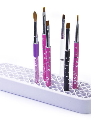 PROFESSIONELE ORGANIZERSTANDAARD VOOR PENSELEN EN ANDERE COSMETISCHE ACCESSOIRES, WIT