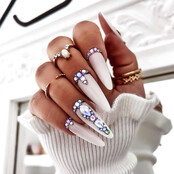 Kristallen Diamantennailart Decoratie 3D-Sieraden