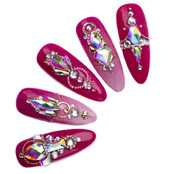 Kristallen Diamantennailart Decoratie 3D-Sieraden