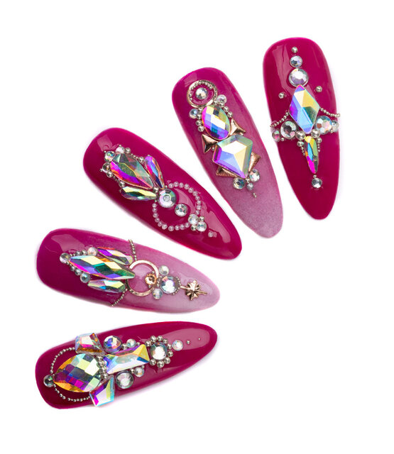 Kristallen Diamantennailart Decoratie 3D-Sieraden
