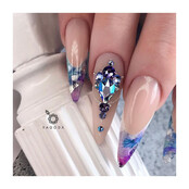 Kristallen Diamantennailart Decoratie 3D-Sieraden