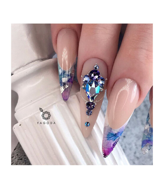 Kristallen Diamantennailart Decoratie 3D-Sieraden