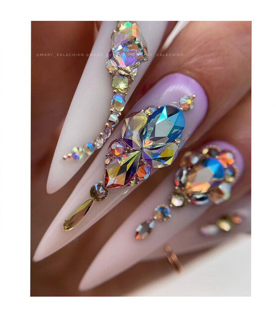 Kristallen Diamantennailart Decoratie 3D-Sieraden