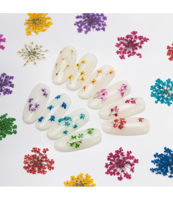 Nageldecoratie Droogbloemen  Groen 5 Stuks