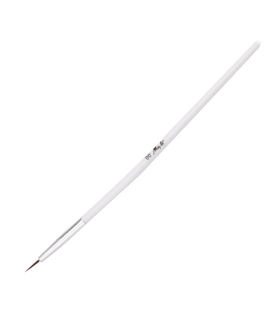 Witte Kunststof Nailart Penseel, Borstellengte 10 Mm,
