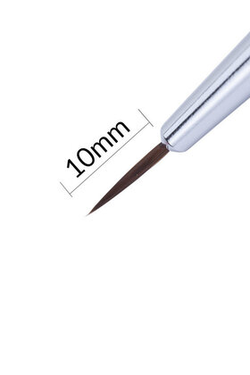 Witte Kunststof Nailart Penseel, Borstellengte 10 Mm,