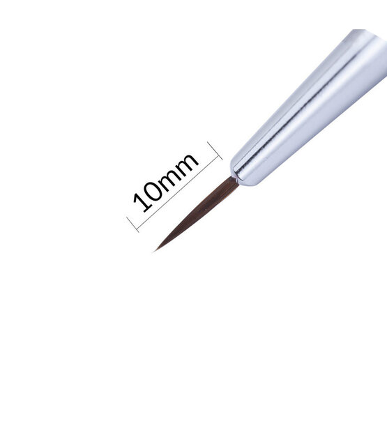 Witte Kunststof Nailart Penseel, Borstellengte 10 Mm,