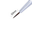 Molly Witte Kunststof Nailart Penseel, Borstellengte 10 Mm,