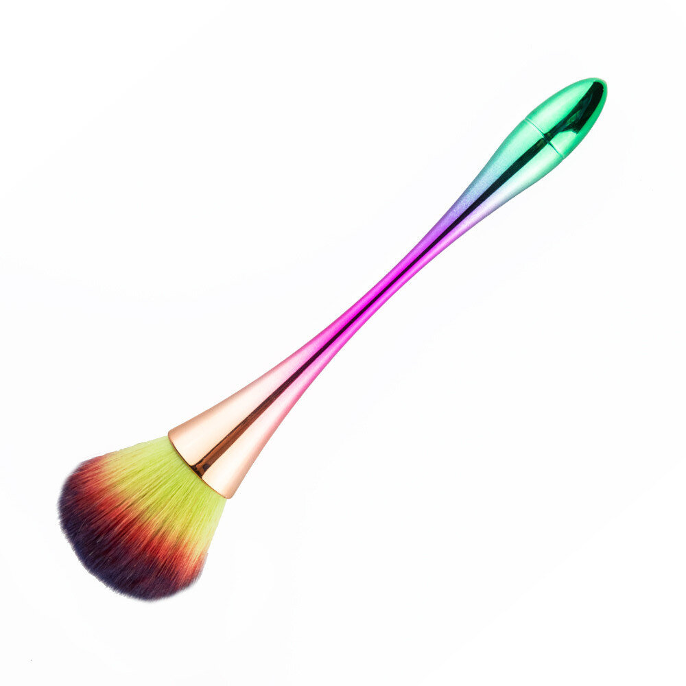 B. B. Cosmetics Nagelstofborstel met Regenbooghandvat voor Professionele Nailstyling