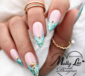 Molly MollyLac Crushed Diamonds Glammy Chic hybride lak 5g nr. 537 Molly MollyLac Crushed Diamonds Glammy Chic hybride lak 5g nr. 537