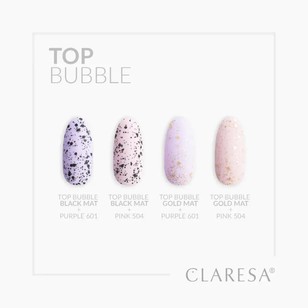 CLARESA Claresa | Top Coat No Wipe | Bubble Goud/ Zwart | 5g CLARESA Claresa | Top Coat No Wipe | Bubble Goud/ Zwart | 5g