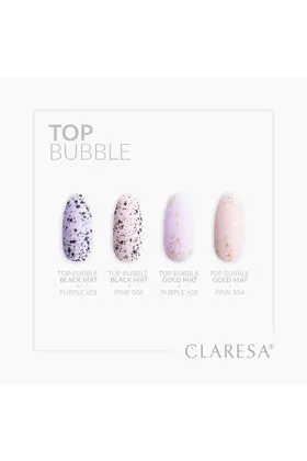 Claresa | Top Coat No Wipe | Bubble Goud/ Zwart | 5g