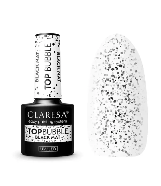 Claresa | Top Coat No Wipe | Bubble Goud/ Zwart | 5g