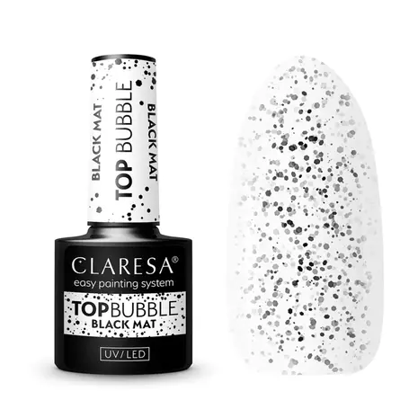 CLARESA Claresa | Top Coat No Wipe | Bubble Goud/ Zwart | 5g CLARESA Claresa | Top Coat No Wipe | Bubble Goud/ Zwart | 5g
