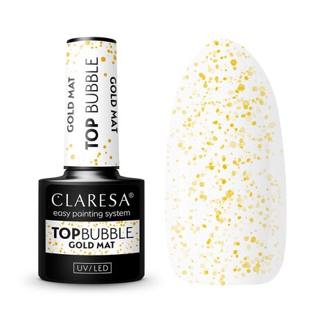 CLARESA Claresa | Top Coat No Wipe | Bubble Goud/ Zwart | 5g CLARESA Claresa | Top Coat No Wipe | Bubble Goud/ Zwart | 5g