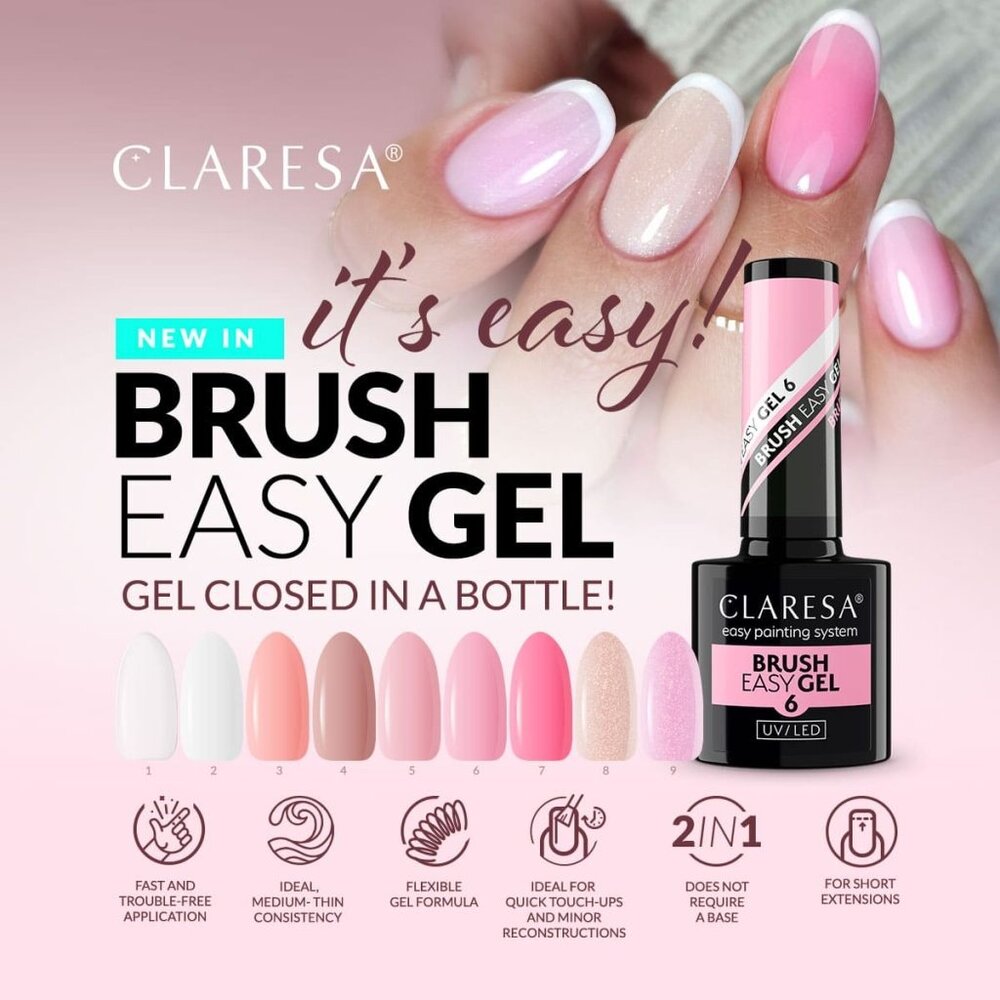 CLARESA Claresa BRUSH EASY GEL (Gel in a Bottle) #01 5 g CLARESA Claresa BRUSH EASY GEL (Gel in a Bottle) #01 5 g