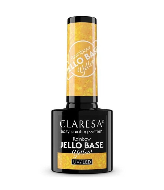 GEL POLISH  RAINBOW JELLO BASE COAT YELLOW 5ML