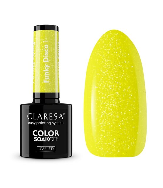 Funky Disco 1 Yellow Groove Gel Nail Polish 5 G (Limited Collection)