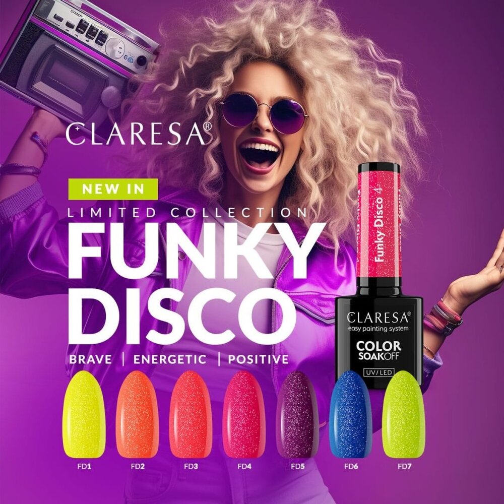 CLARESA Claresa FUNKY DISCO 1 Yellow Groove Gel Nail Polish 5 g (Limited Collection) CLARESA Claresa FUNKY DISCO 1 Yellow Groove Gel Nail Polish 5 g (Limited Collection)