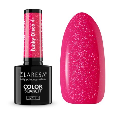 CLARESA Claresa FUNKY DISCO4 Pink Fever UV/LED Gellak Gel Nail Polish 5 g (Limited Collection) CLARESA Claresa FUNKY DISCO4 Pink Fever UV/LED Gellak Gel Nail Polish 5 g (Limited Collection)