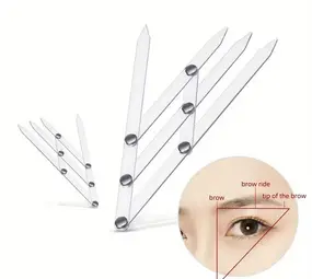 B. B. Cosmetics Browlineaal gebogen, voor symetrische wenkbrauwen B. B. Cosmetics Browlineaal gebogen, voor symetrische wenkbrauwen