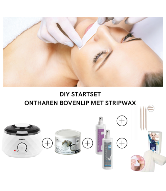 Startset Ontharen Bovenlip met Stripwax – Compleet en Langdurig Glad