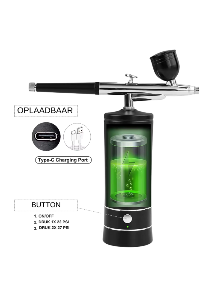 Beauty Box Cosmetics Airbrush incl. Cleaningpot Beauty Box Cosmetics Airbrush incl. Cleaningpot