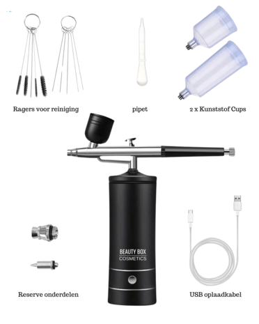 Beauty Box Cosmetics Airbrush incl. Cleaningpot Beauty Box Cosmetics Airbrush incl. Cleaningpot