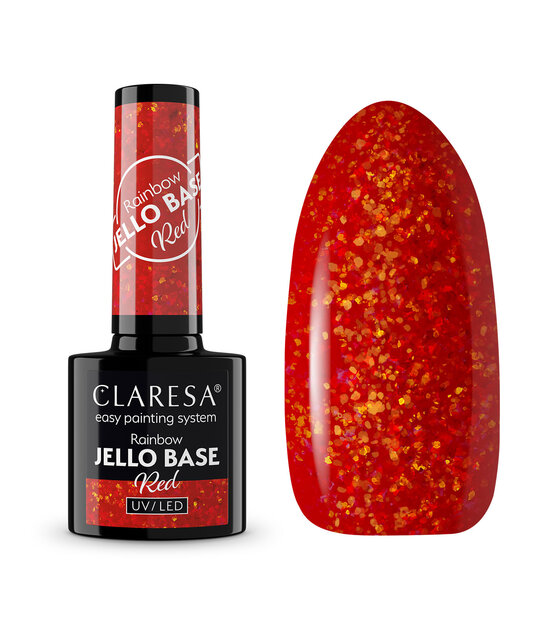 Gel Polish  Rainbow Jello Base Coat Red