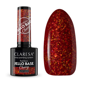 Gel Polish Claresa Rainbow Jello Base Coat CHERRY