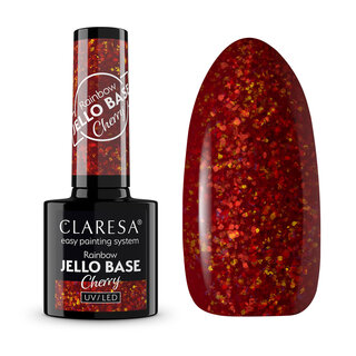 Gel Polish Claresa Rainbow Jello Base Coat CHERRY
