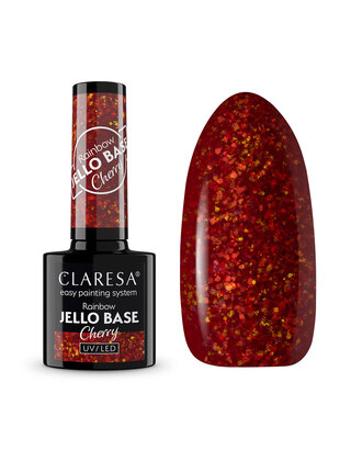 Gel Polish Claresa Rainbow Jello Base Coat CHERRY