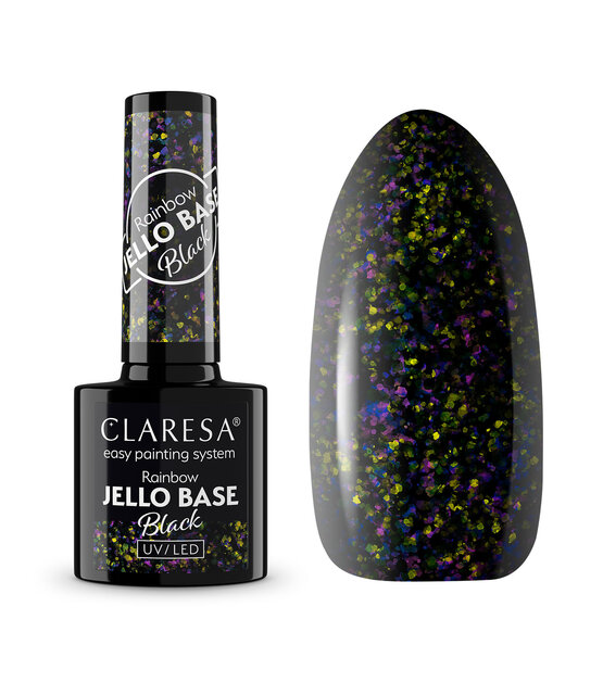 Gel Polish  Rainbow Jello Base Coat Black