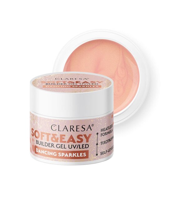 Claresa Soft & Easy Buildergel  UV/LED |DANCING SPARKLES  12gr.