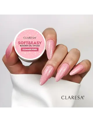 Claresa Soft & Easy Buildergel  UV/LED |GLIMMER PINK I 12 gr.