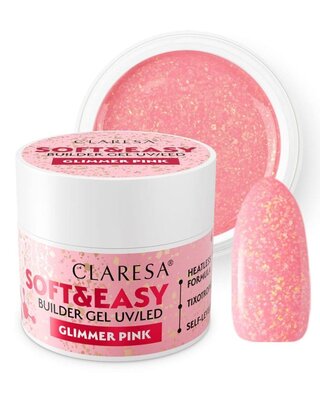 SOFT & EASY BUILDERGEL , GLIMMER PINK I 12 GR.